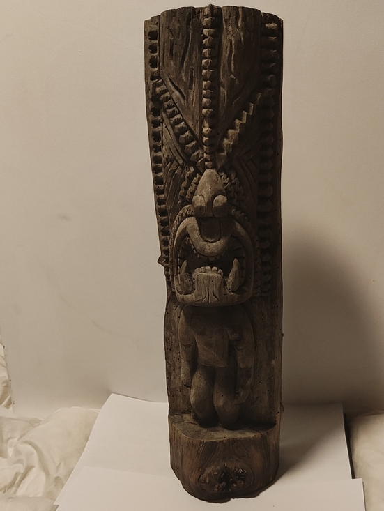 Other - "tiki with two bottom fangs warrior"traditional Hawai God of War Ku by Kemo 1970